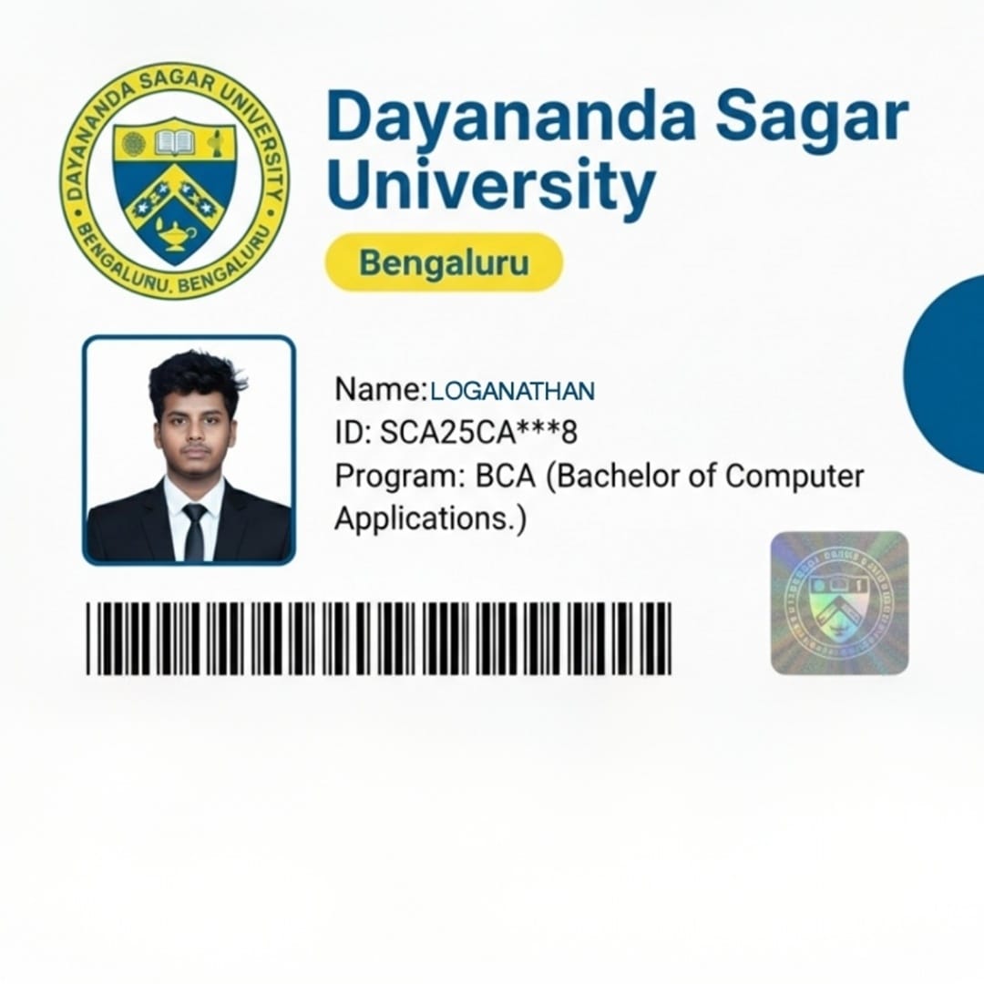 Dayananda Sagar University Student Card
